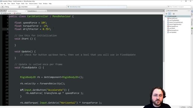 Unity Tutorial: 2d Arcade-Style Car Driving/Physics