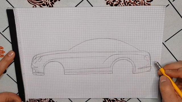 How To Draw Bentley A Car (video Hyperlapse)