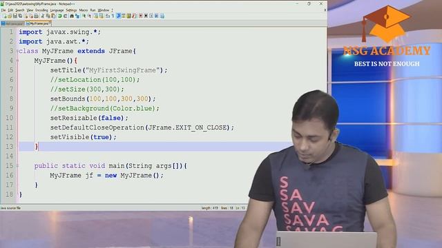 AWT / Swing in java part-1 (LIVE lecture) | Suresh Agrawal смотреть онлайн
