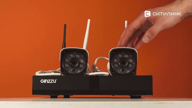 Обзор комплекта видеонаблюдения Ginzzu HK-4201W | Ситилинк смотреть онлайн