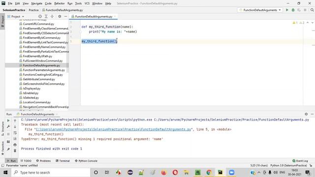 Python Functions - Default Arguments (Selenium Python - Session 84) смотреть онлайн
