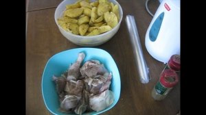 Цыпленок табака с картофелем в духовке