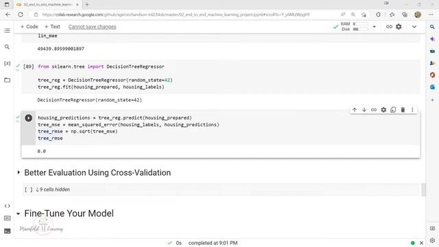 Model fit on the dataset - Hands-On Machine Learning Book Series - Chapter 2 - Part 6 смотреть онлайн