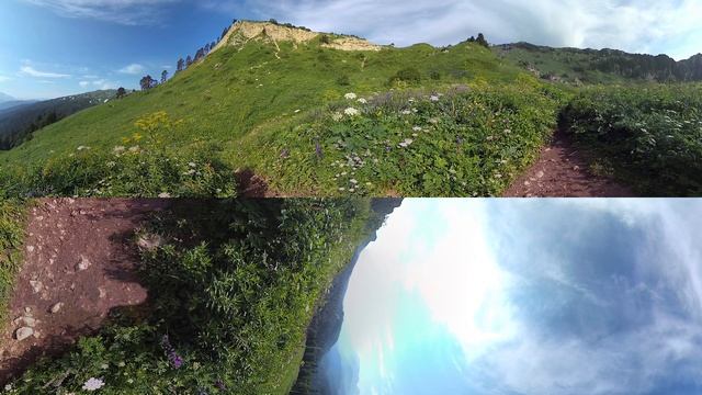 (Видео 360°) Плато Лаго-Наки/ Перевал Инструкторская Щель / Россия, Республика Адыгея.