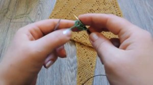 Треугольная шаль, бактус, скандинавский платок спицами. МК.