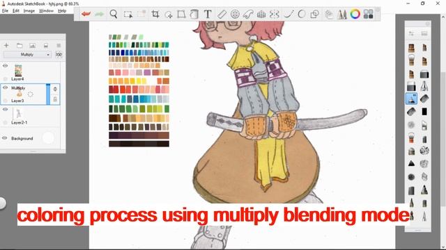How to color a sketch using Autodesk Sketchbook? [ Tutorial ] смотреть онлайн