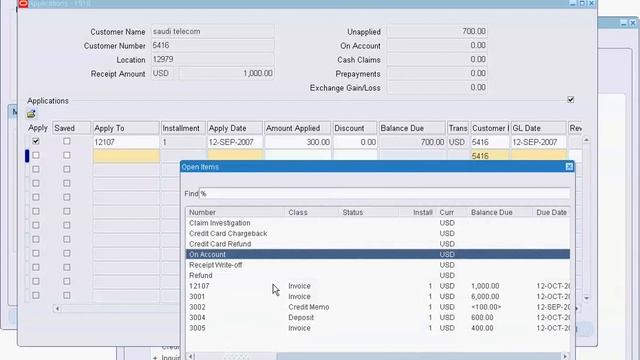 Transactions - 4 standard receipts - R12 Oracle Receivables Management Fundamentals смотреть онлайн