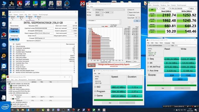 SSD диск INTEL M.2 760p Series 256GB SSDPEKKW256G8