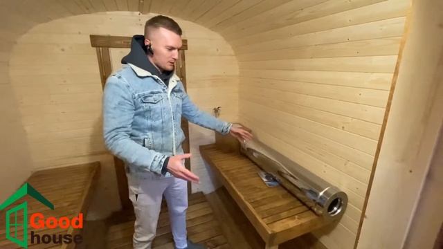 обзор на баню бочку квадро 6м с торцевым входом г.Вологда смотреть онлайн