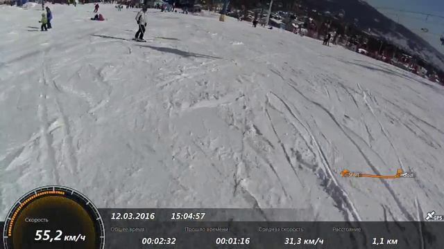 Спуск. Шерегеш 28.03.16г. смотреть онлайн