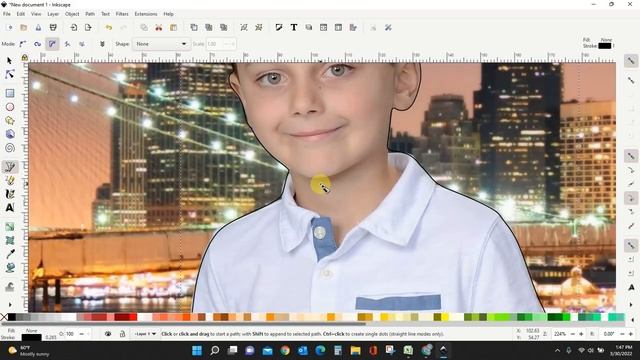 Remove the background from photos for free using Inkscape смотреть онлайн