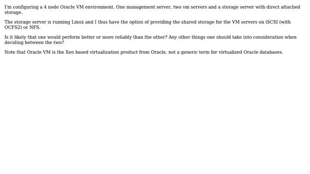 DevOps & SysAdmins: iSCSI or NFS for Oracle VM shared storage? смотреть онлайн