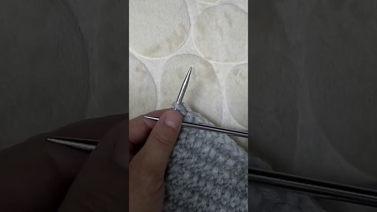 Узор спицами "Песок", два ряда #knitting #вязание смотреть онлайн