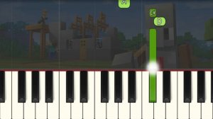 C418 - Sweden Minecraft (SLOW) Right Hand Easy Piano Tutorial