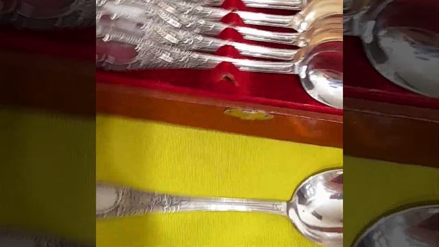 Ложки столовые десертные мельхиор посеребрённый 60-70 гг. новые по состоянию. смотреть онлайн