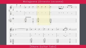 [Share Guitar Tabs] Malaguena (Ernesto Lecuona) HD 1080p