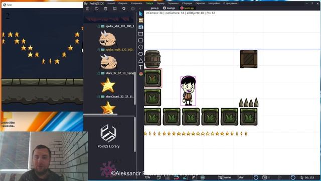 Создание Платформера на Российском игровом движке PointJS / #12 – Переход на новую карту уровня игр смотреть онлайн