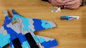 BRICKMANIA CUSTOM LEGO, SU-27S FLANKER-B JET FIGHTER, SPEED BUILD & REVIEW