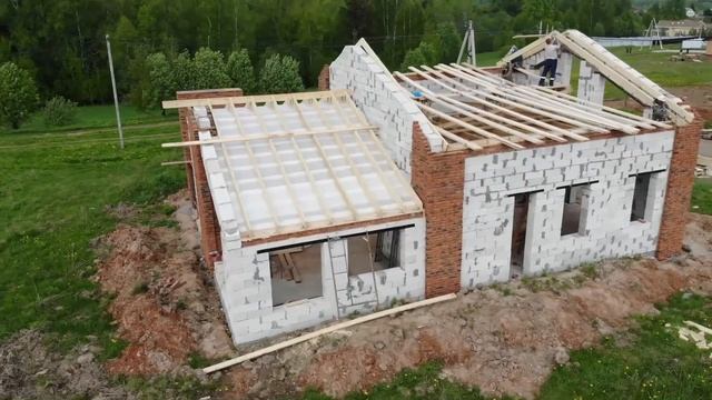 Шале 160м2. монтаж кровли смотреть онлайн