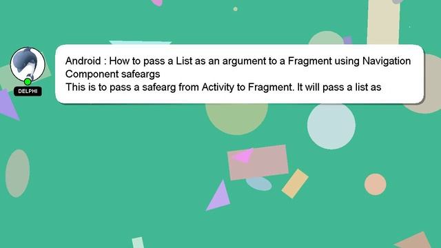 Android : How to pass a List as an argument to a Fragment using Navigation Component safeargs смотреть онлайн