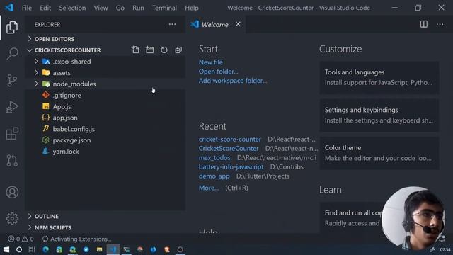 Build a Cricket Score Counter mobile app using React Native: Setup on a physical device смотреть онлайн