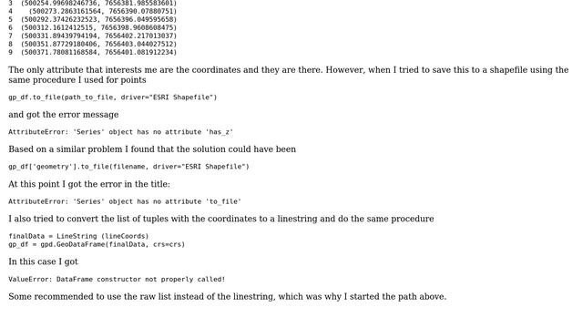 GIS: Error saving geodaframe to shp: AttributeError: 'Series' object has no attribute 'to_file' смотреть онлайн