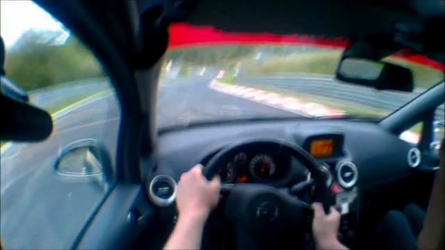 Opel Corsa OPC on Nürburgring Nordschleife + section names смотреть онлайн