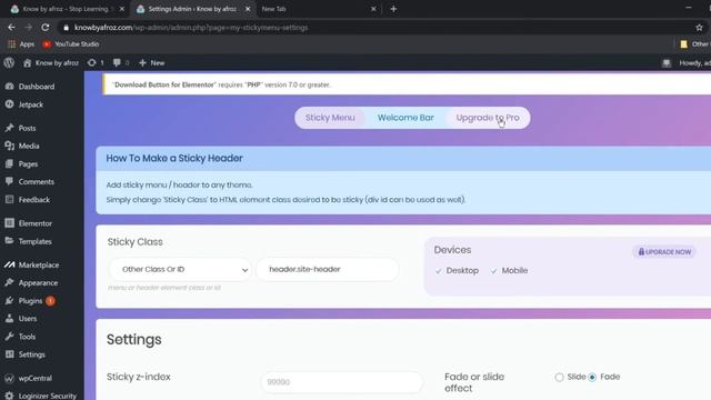 How to make a Sticky Header in our Website | Know by afroz смотреть онлайн