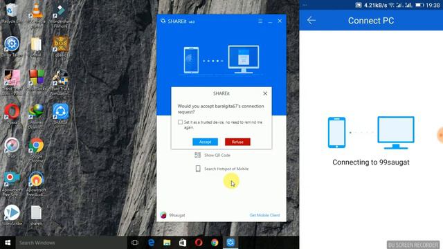 How to use shareit 4.0 and share files phone to pc via wifi ? 2017 ( Very easy using QR CODE ) смотреть онлайн