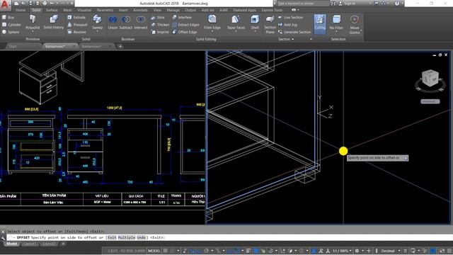 3D Modeling - Desk Table Tutorial - Materials Texture & Render - AutoCAD | HocDoHoaOnline смотреть онлайн