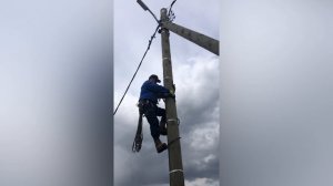 Хождение по столбу в кошках