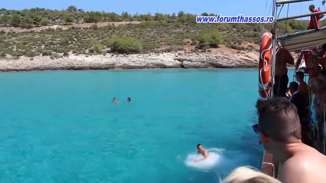 Agios Sostis Boat Trips 2016 | www.forumthassos.ro - Jump contest for girls смотреть онлайн