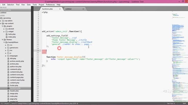 wordpress settings api - add_settings_field, register_setting, theme footer message смотреть онлайн