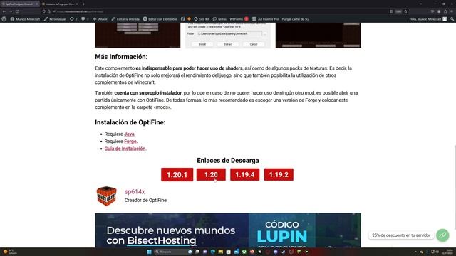 ¿OPTIFINE NO FUNCIONA? | SOLUCIONES para UTILIZAR OPTIFINE con MODS de FORGE en Minecraft 1.20.1 смотреть онлайн
