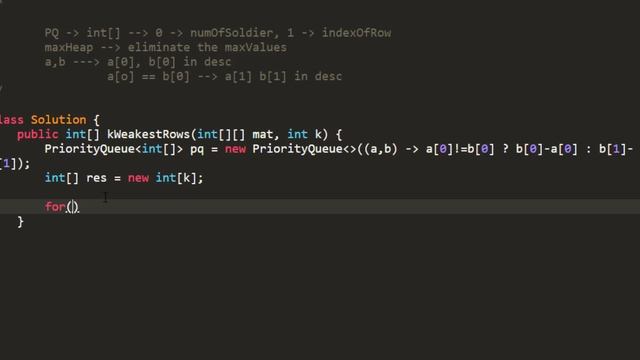 The K Weakest Rows in a Matrix | Live Coding with Explanation | Leetcode - 1337 смотреть онлайн