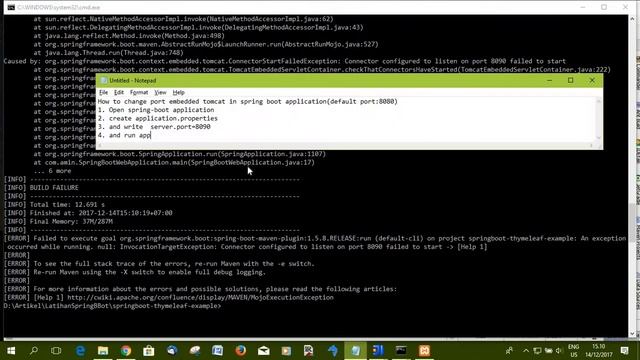 How to change port embedded tomcat in spring boot application(default port:8080) смотреть онлайн