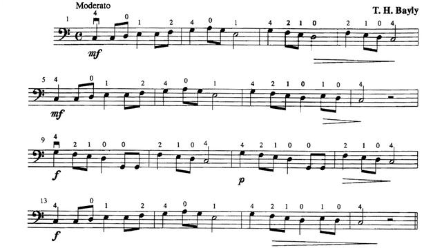 Suzuki Cello 2 - Long, Long Ago - T. H. Bayly [Score Video] смотреть онлайн
