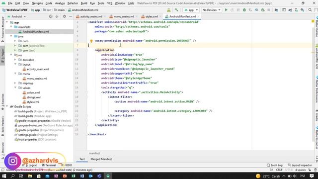 Tutorial Membuat Aplikasi Print Webview to PDF dengan Android Studio смотреть онлайн