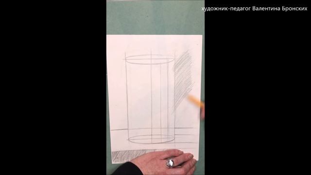 Как нарисовать геометрическое тело - цилиндр | Рисование для детей12+ #учебныйакадемическийрисунок смотреть онлайн