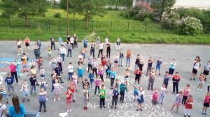 Утренняя зарядка в лагере
