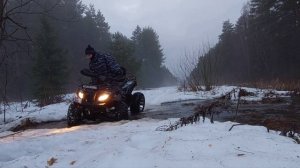 Квадроцикл 200 кубов, Сталкер/Гризли 200 первый выезд весна.