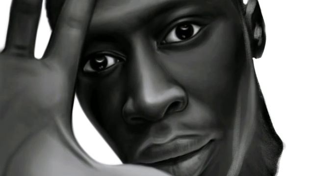 Цифровой портрет для Khaby Lame Tik Tok. На iPad в Procreate смотреть онлайн
