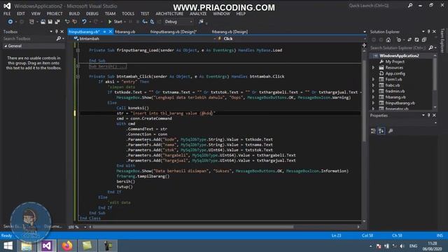 Membuat CRUD Command Parameter Mysql Beda Form di VB .Net | VB.Net Tutorial MySQL смотреть онлайн