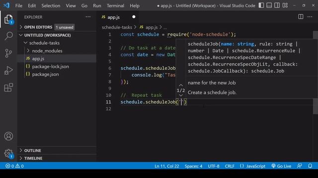 Schedule Tasks in Node.js | JavaScript Tutorial смотреть онлайн