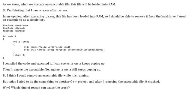 Unix & Linux: Why can't we delete an running executable file? смотреть онлайн