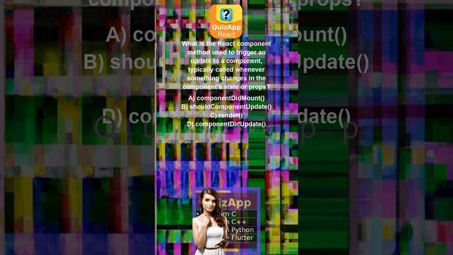 React What is the React component method used to trigger an update to a component typically called смотреть онлайн