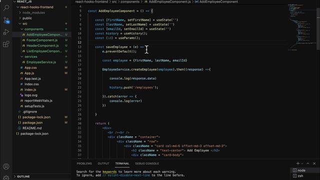 React Hooks + Spring Boot CRUD Full Stack App - 17 - Connect React to Get Employee By Id REST API смотреть онлайн