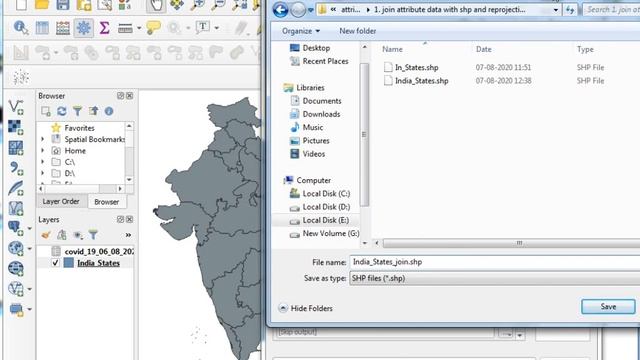 Join Attribute Data With SHP File, Change Projection & Save Project in QGIS 3.14|Arun|GIS Explorer| смотреть онлайн