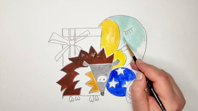 HOW TO DRAW A HEDGEHOG | КАК НАРИСОВАТЬ ЁЖИКА смотреть онлайн
