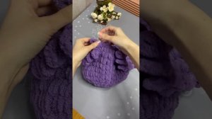 [ENG sub] Панама с ушками за час из Alize Puffy / Panama hat from loop yarn